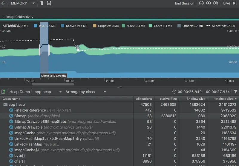 Memory Profiler Dump