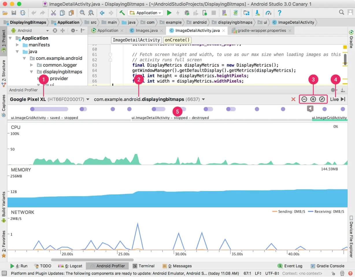 Android Profiler 共享时间线